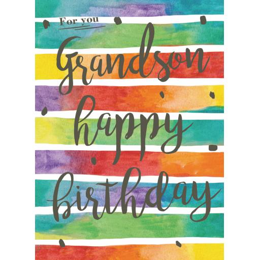 Family Circle Card - Patterned Text (Grandson)