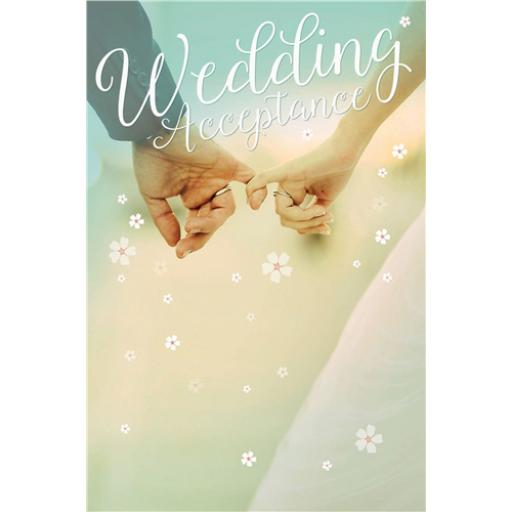 Wedding Acceptance Card - Holding Hands