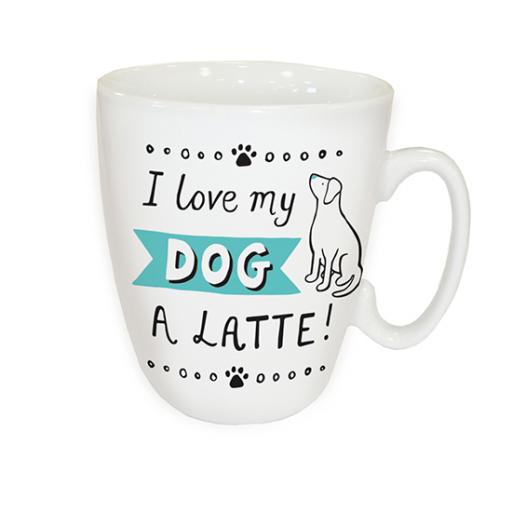 Curved Mug - I love My Dog