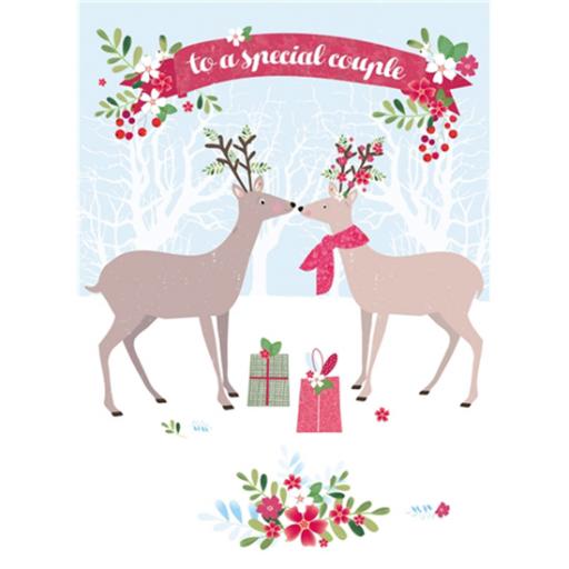 Christmas Card (Single) - Special Couple 'Deer & Stag'