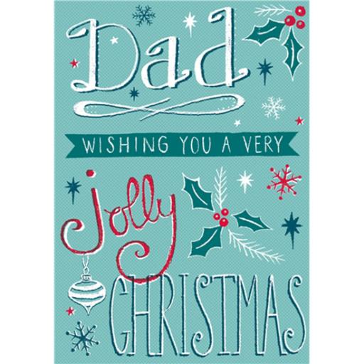 Christmas Card (Single) - Dad 'Handwritten Text'