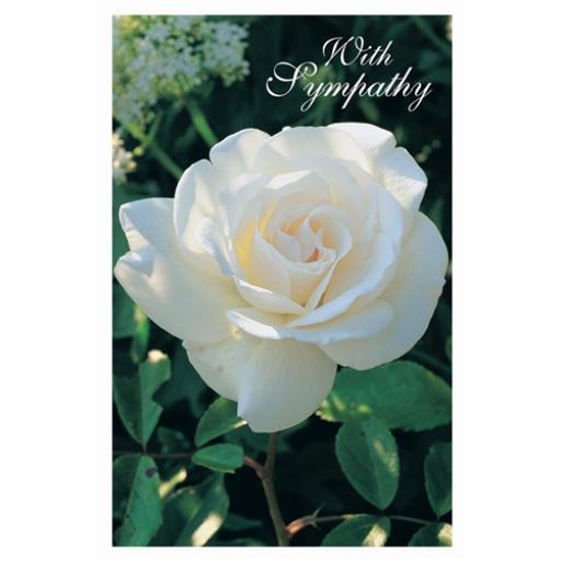 Sympathy Card - White Floral