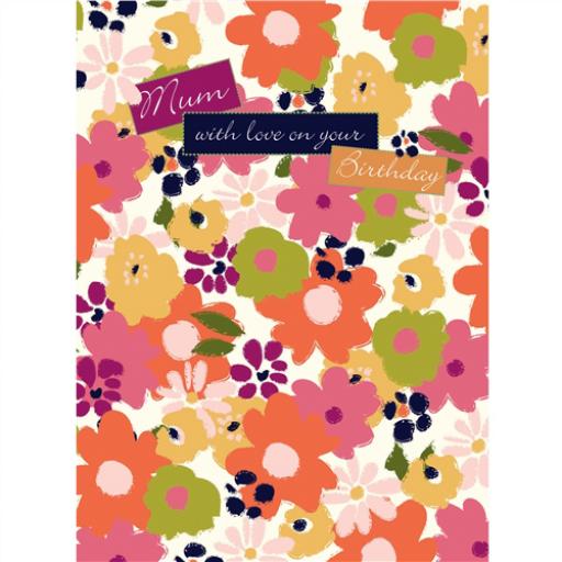 Family Circle Card - Bright Citrus Flowers (Mum)