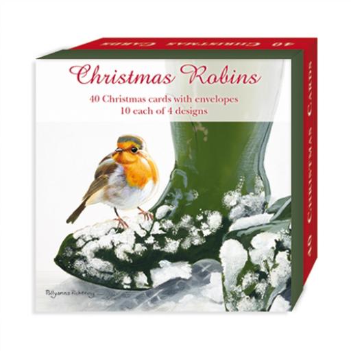 Assorted Christmas Cards - Christmas Robins