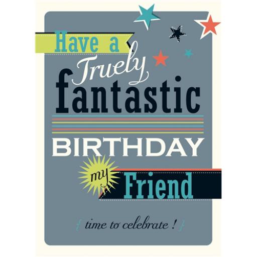 Family Circle Card - Fantastic Text (Friend male)