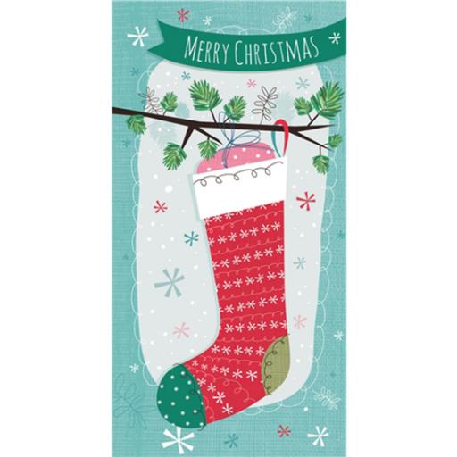 Christmas Card (Single) - Money Wallet - Stocking