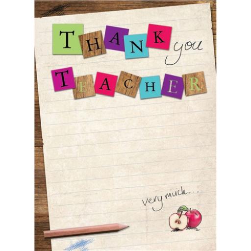 Thank You Card - Teacher