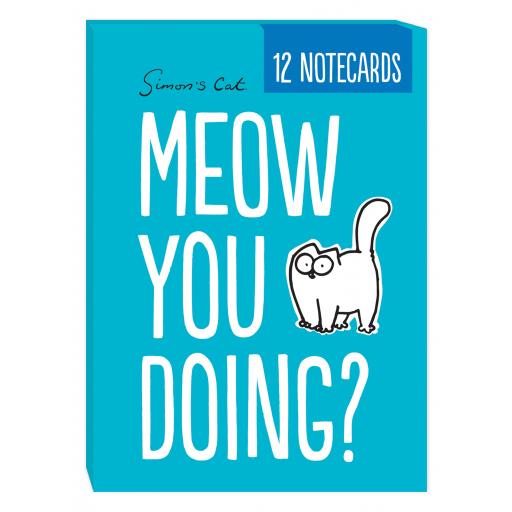 Simon's Cat Stationery - A6 Notecard Pack (12) - Meow You Doing?/Two Cats