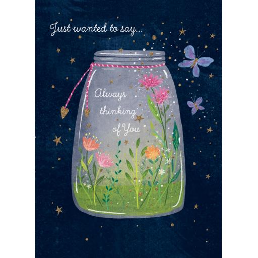 Thinking Of You Card - Flower Jar