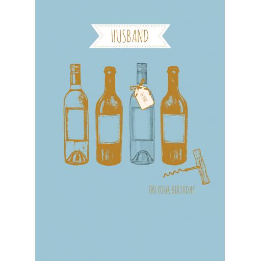 Family Circle Card - Gold Bottles (Husband)