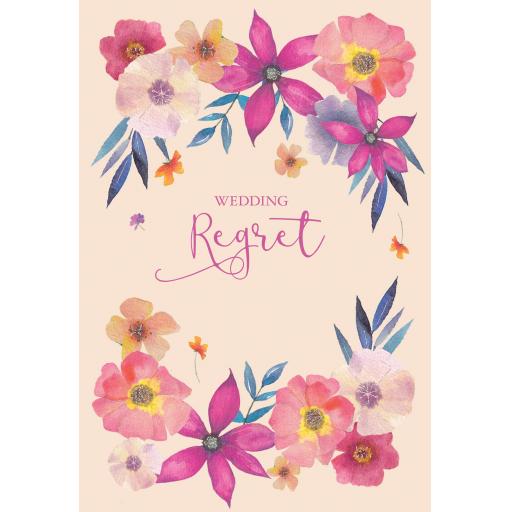 Wedding Regret Card - Floral