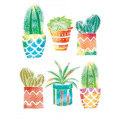 Mini Notecard Pack (5 Cards) - Cacti