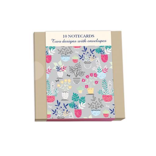 Notecard Wallets (10 Cards) - Flowerpot Pattern