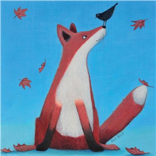 Ailsa Black Card Collection - Fox & Bird 'Foxy Tails'