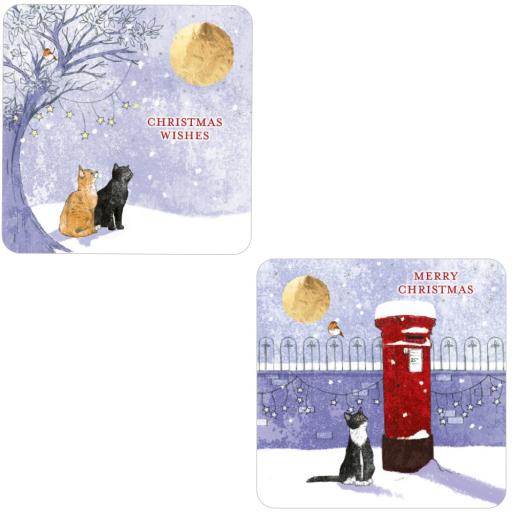 Luxury Christmas Card Pack - Christmas Cats