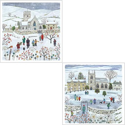 Luxury Christmas Card Pack - Winter Village