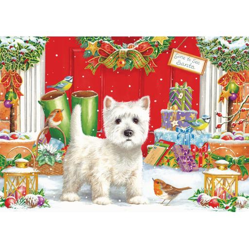 1000 Piece Jigsaw Puzzle - Westie in the Doorway