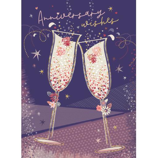 Anniversary Card - Anniversary Bubbles (Open)