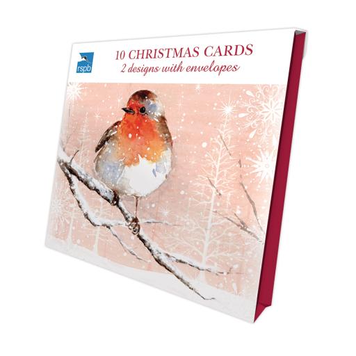 RSPB Luxury Xmas Cards (10) - Snow Is Falling