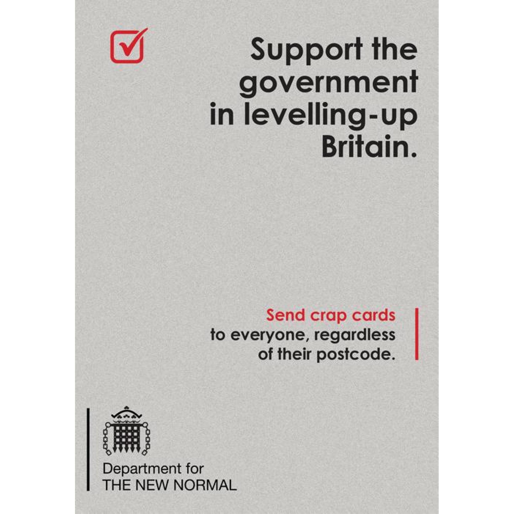 New Normal Card - Committed to levelling up Britain