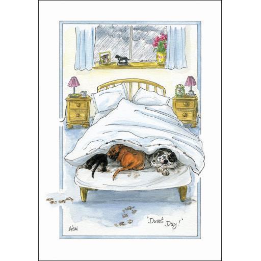 Alisons Animals Card - Duvet day