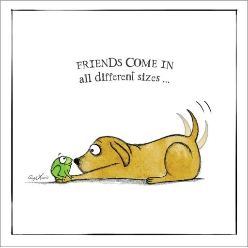 Red and Howling Card - Friends come in all different sizes