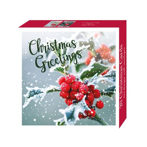 Assorted Christmas Cards - Holly Greetings