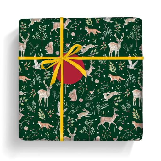 Christmas Wrap & Tags - Forest & Foliage (10 Sheets & 10 Tags)