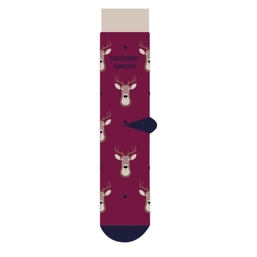 Socks - Fday - Staggeringly Handsome - Maroon (1 Pair)